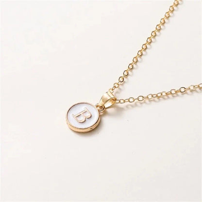 Luxury Gold Monogram Circle Pendant Necklace