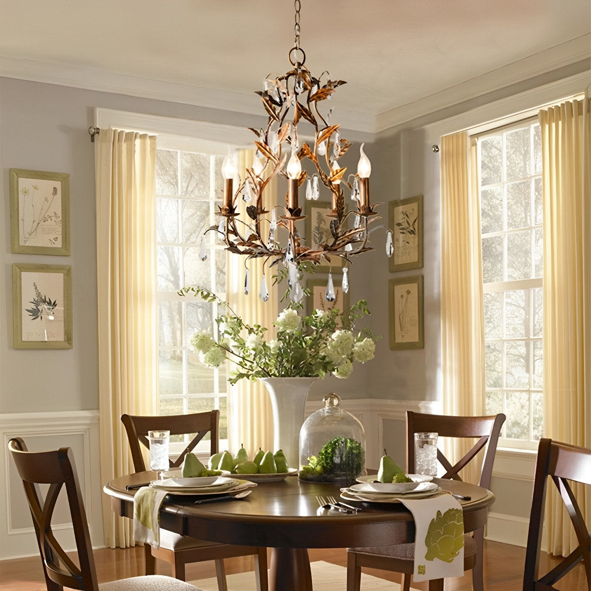 Luxury Antique Crystal Droplet Chandelier Lighting