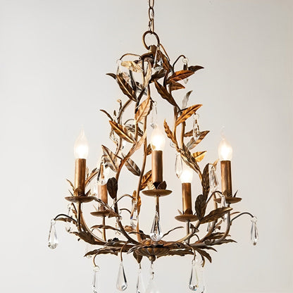 Luxury Antique Crystal Droplet Chandelier Lighting
