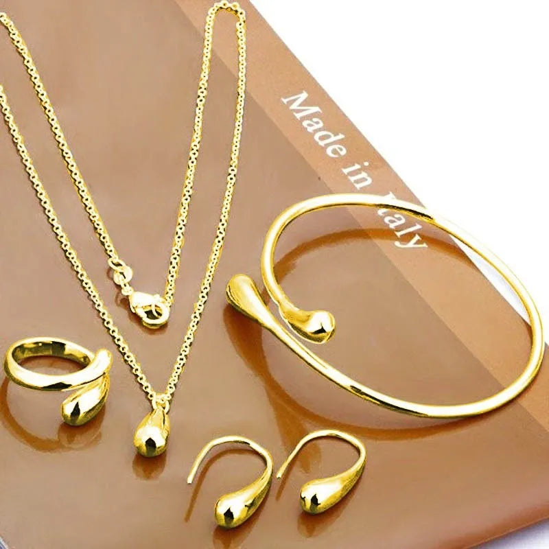 Elegant 4pc Silver Jewelry Set – 925 Sterling Silver