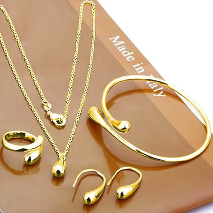 Elegant 4pc Silver Jewelry Set – 925 Sterling Silver