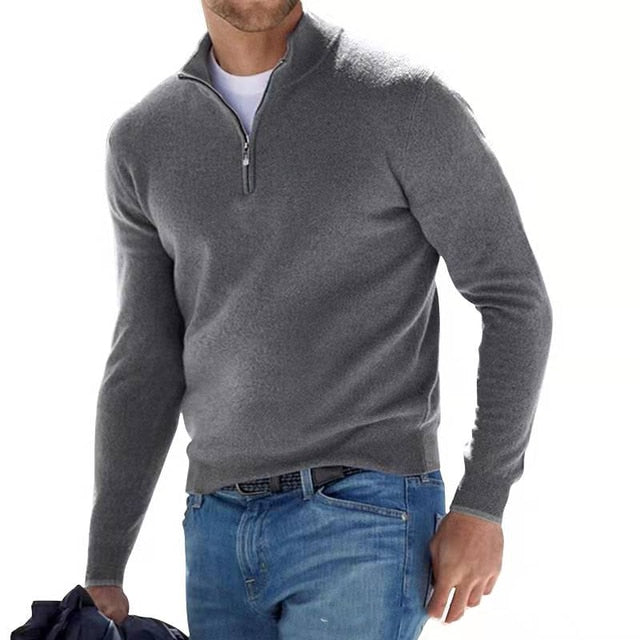Premium Mens Merino Wool V Neck Sweater