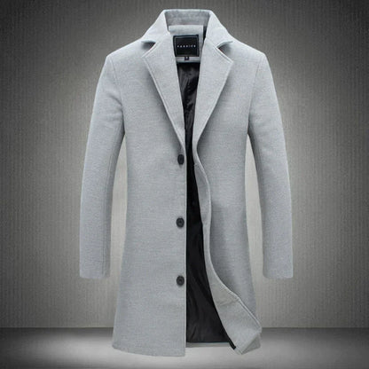 Warm Mens Wool Mix Winter Coat