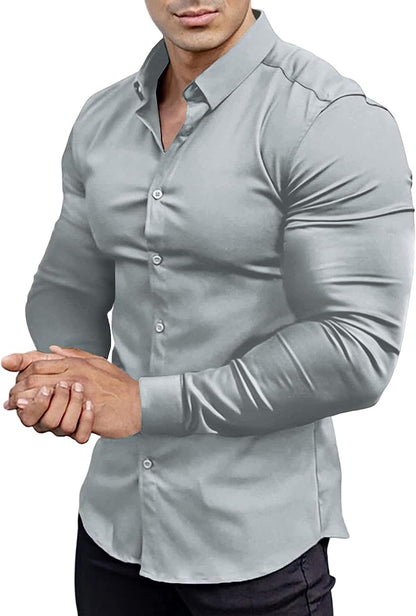 Comfortable Fit Mens Stretch Dress Shirt - Halri