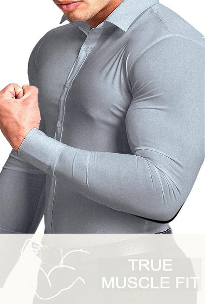 Comfortable Fit Mens Stretch Dress Shirt