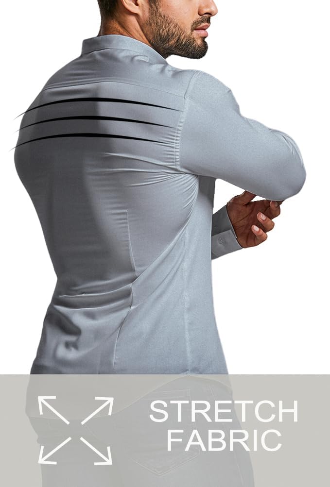 Comfortable Fit Mens Stretch Dress Shirt