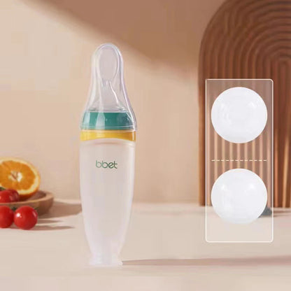 Baby Food Bottle with Soft Spoon