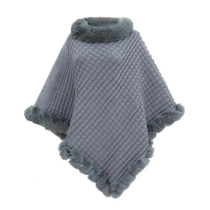 Soft Faux Fur Wrap Coat for Ladies