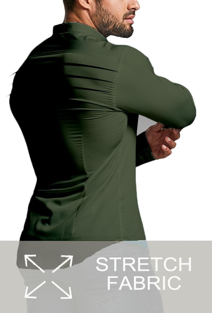 Comfortable Fit Mens Stretch Dress Shirt