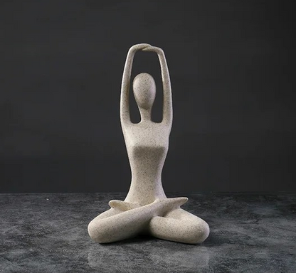 Serenity Yoga Woman Figurine - Contemporary Home Decor Resin Statue