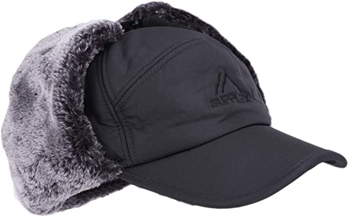 Warm Mens Snow Beanie Hat With Earflaps