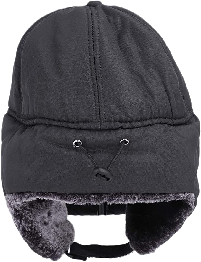 Warm Mens Snow Beanie Hat With Earflaps