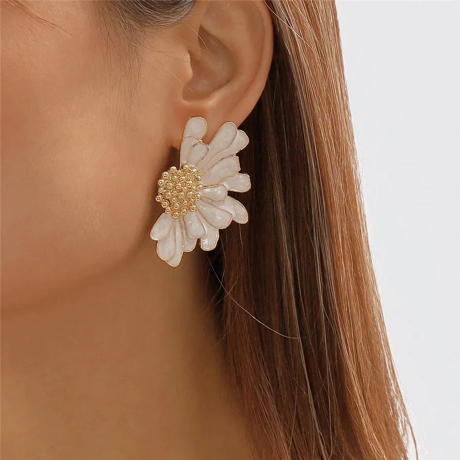 Delicate Floral Drop Earrings - Halri