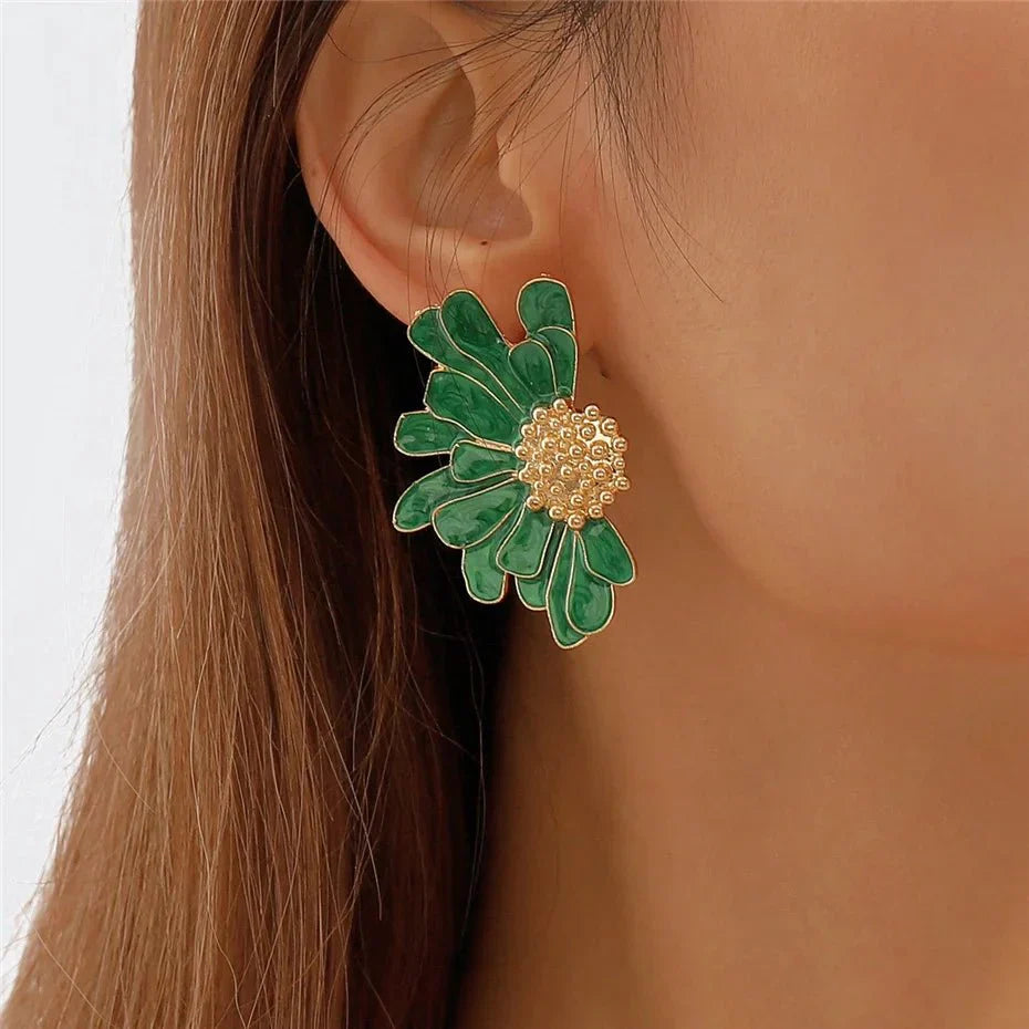 Delicate Floral Drop Earrings