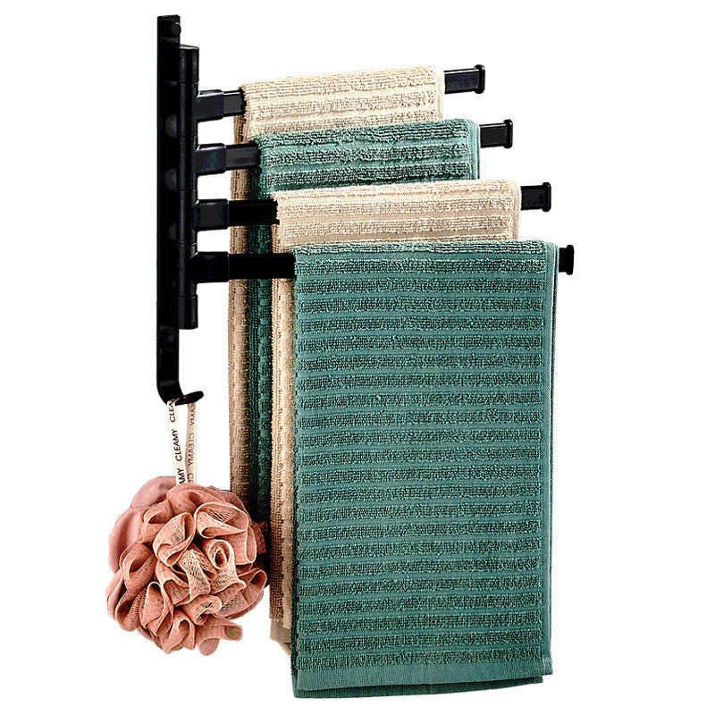 Modern Black Metal Towel Holder Rack - Halri