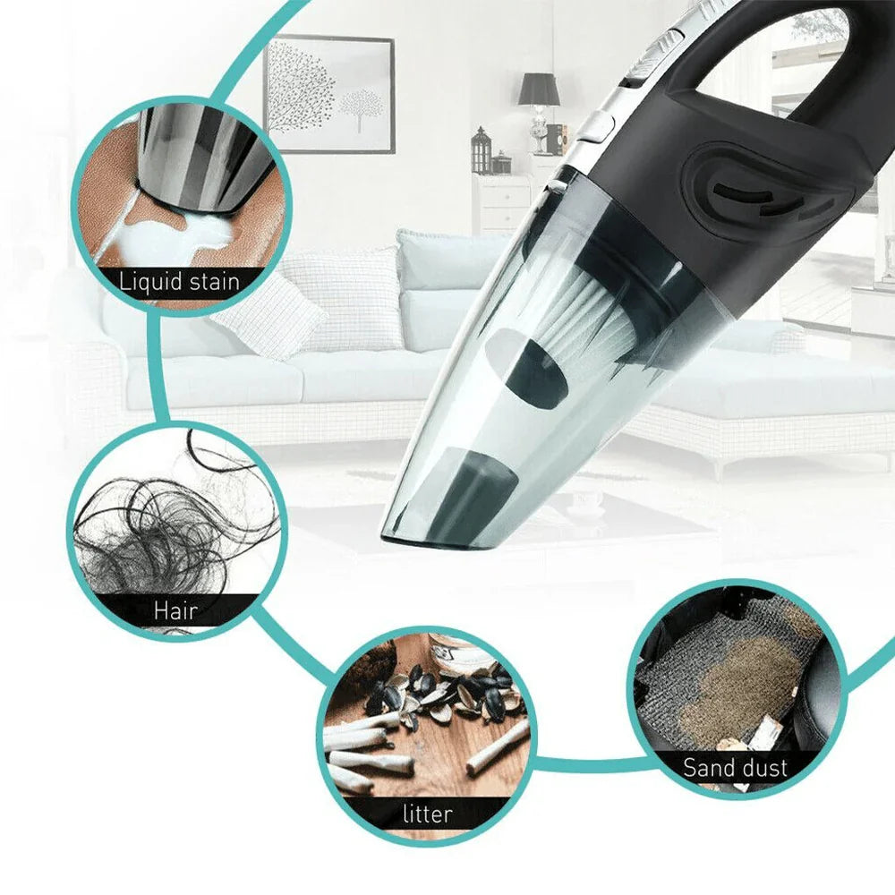 Portable Rechargeable Vacuum Cleaner for Car and Home