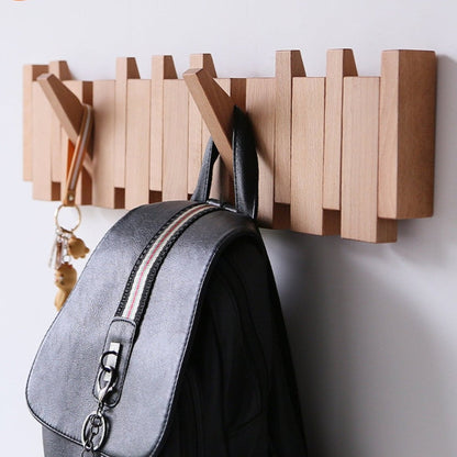 Premium Wooden Coat Rack with Piano Design