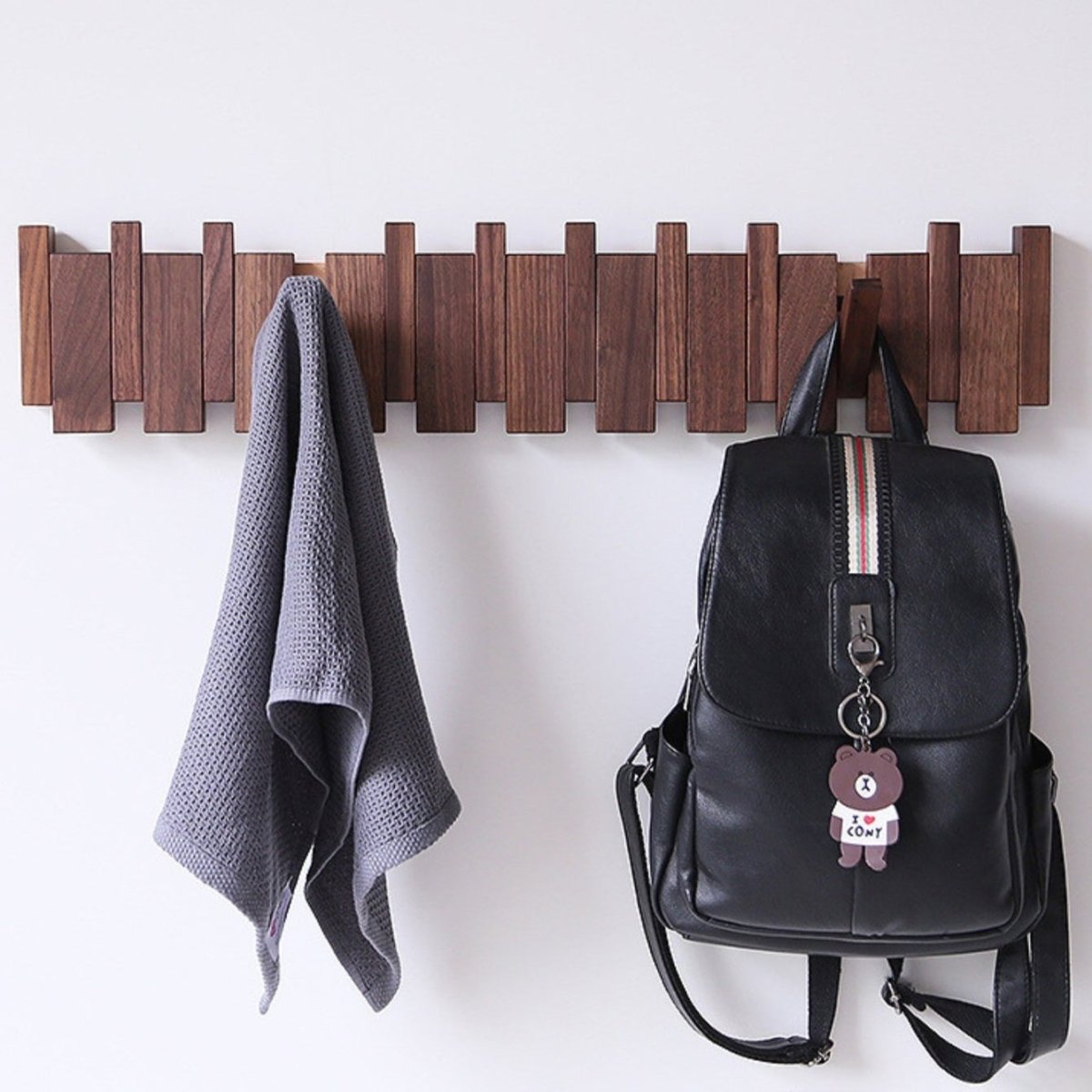 Premium Wooden Coat Rack with Piano Design - Halri