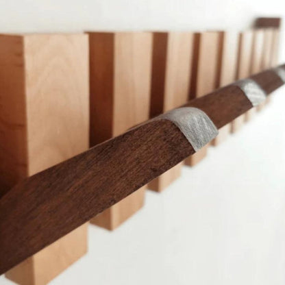 Premium Wooden Coat Rack with Piano Design