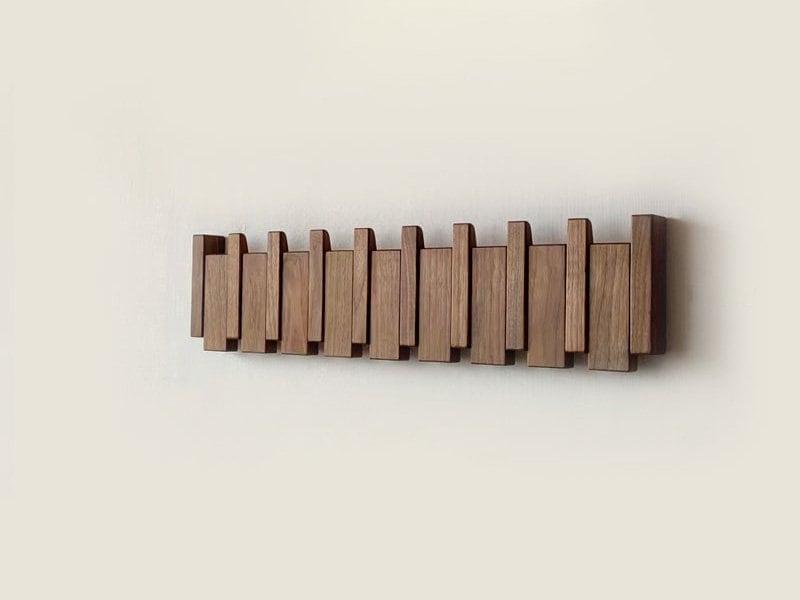 Rustic Wood Hallway Coat Hook