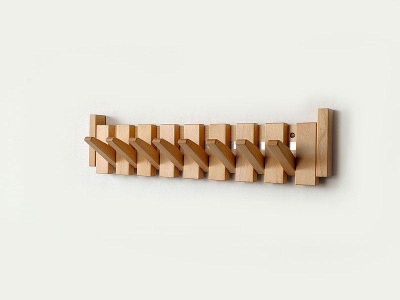Rustic Wood Hallway Coat Hook