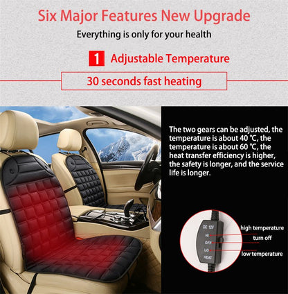 Warm Car Seat Cover with Thermal Control and Grip