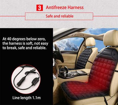 Warm Car Seat Cover with Thermal Control and Grip