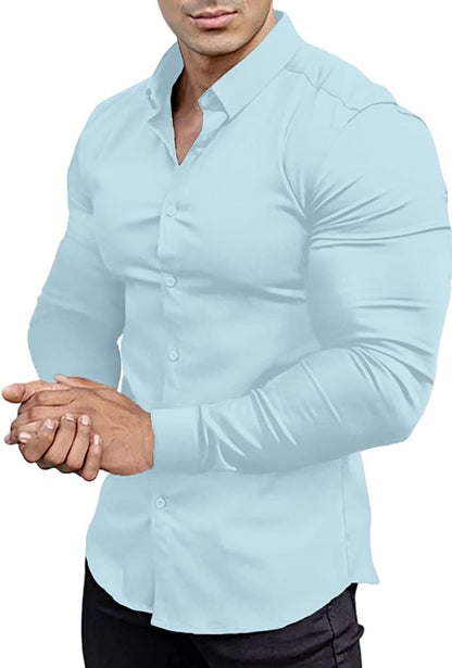 Comfortable Fit Mens Stretch Dress Shirt