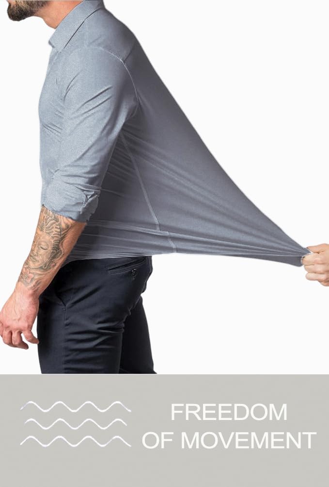 Comfortable Fit Mens Stretch Dress Shirt