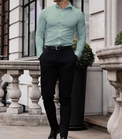 Comfortable Fit Mens Stretch Dress Shirt