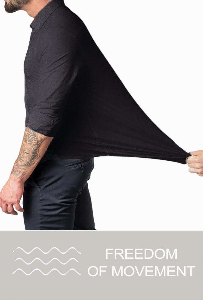 Comfortable Fit Mens Stretch Dress Shirt