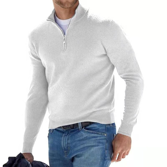 Premium Mens Merino Wool V Neck Sweater