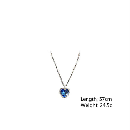 Sparkling Silver Heart Pendant Necklace