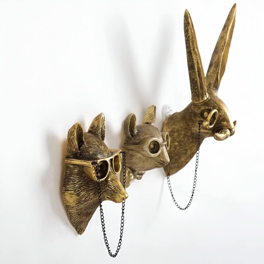 Colorful Animal Resin Wall Hooks Decor - Halri