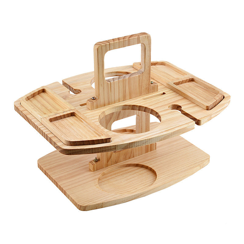 Foldable Wooden Outdoor Wine Table