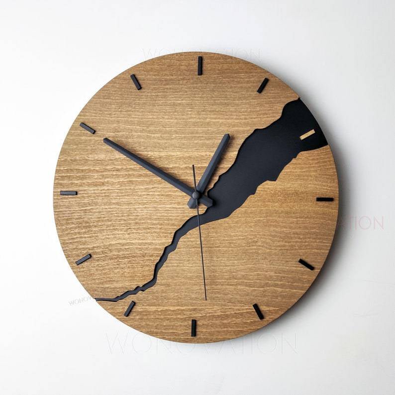 Elegant Natural Wood Wall Clock