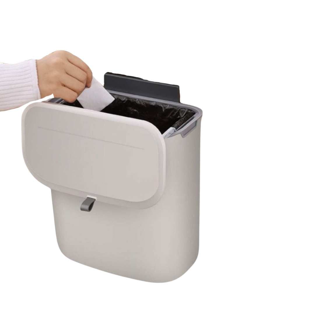Slim Kitchen Trash Can with Odor Control Lid - Halri
