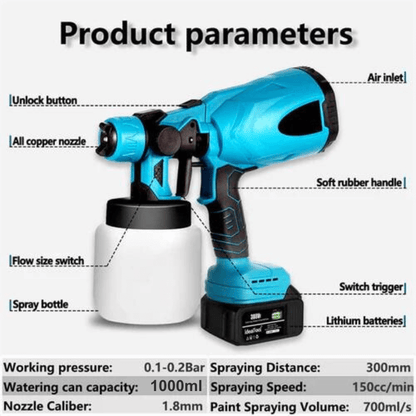 Powerful Cordless Spray Paint Gun for Decks and Fences