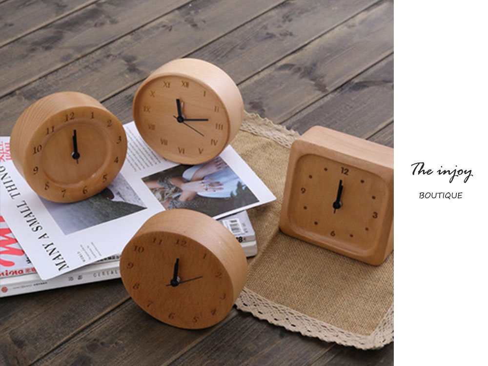 Simple Wooden Digital Alarm Clock for Bedroom - Halri