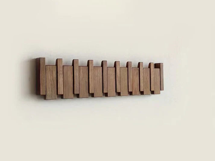 Traditional Wood Tone Piano Coat Stand