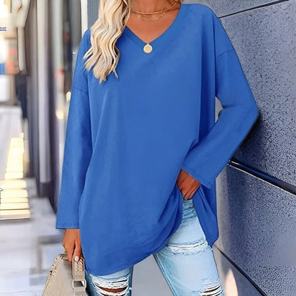 Stylish V-Neck Casual Long Sleeve Shirt