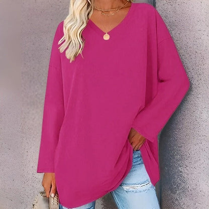 Stylish V-Neck Casual Long Sleeve Shirt