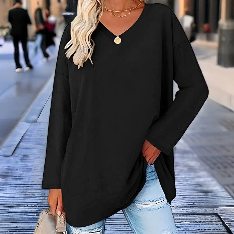 Stylish V-Neck Casual Long Sleeve Shirt
