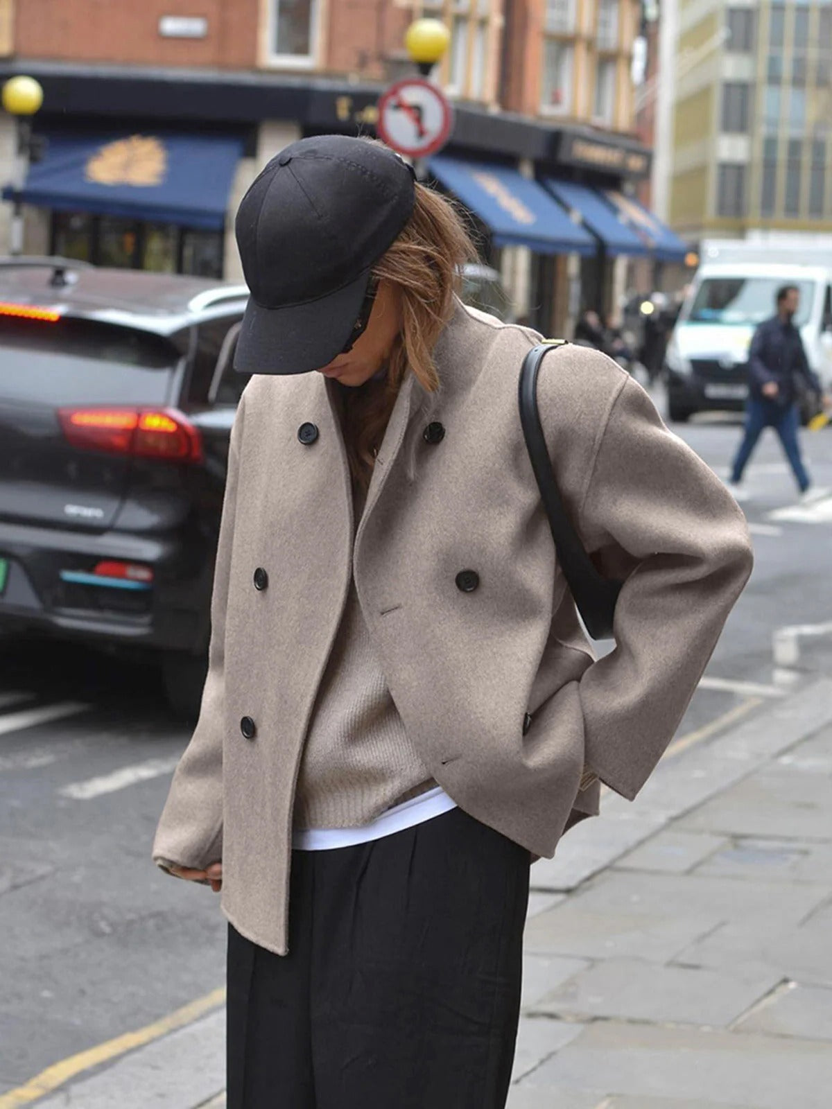Relaxed Fit Women's Button Front Jacket