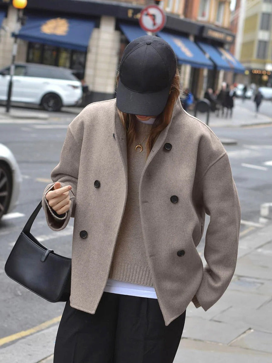 Relaxed Fit Women's Button Front Jacket