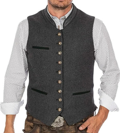 Classic Gray Suit Waistcoat for Men
