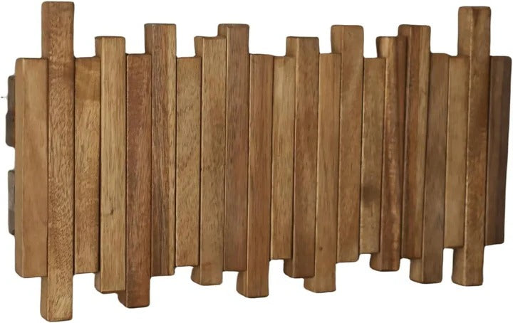 Rustic Wooden Coat Hook Hanger - Halri