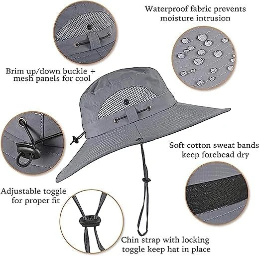 Portable Cooling Sun Hat with USB Rechargeable Fans