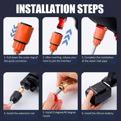Portable Power Washer with 2 Rechargeable Batteries