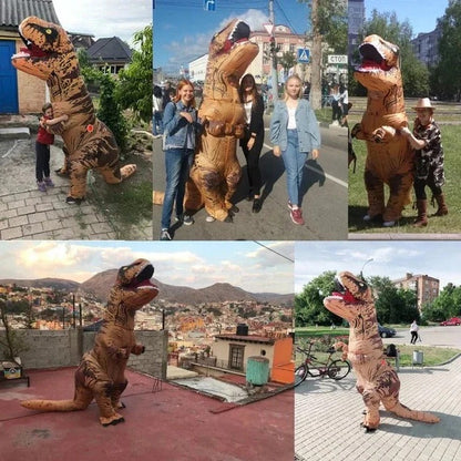 Fun Inflatable Dinosaur Costume with Fan